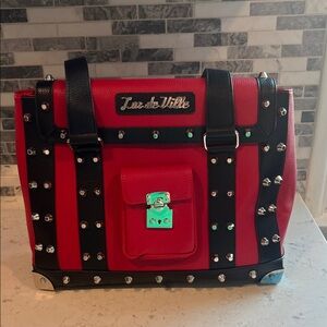 Lux De Ville Weekender bag in matte red.